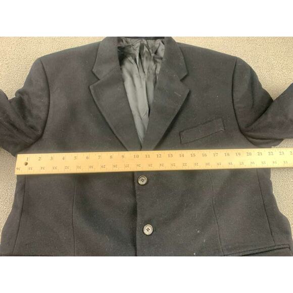 Vintage 90's Chaps Ralph Lauren Blazer Men 46R Black Three Button Canada Made - Picture 6 of 10